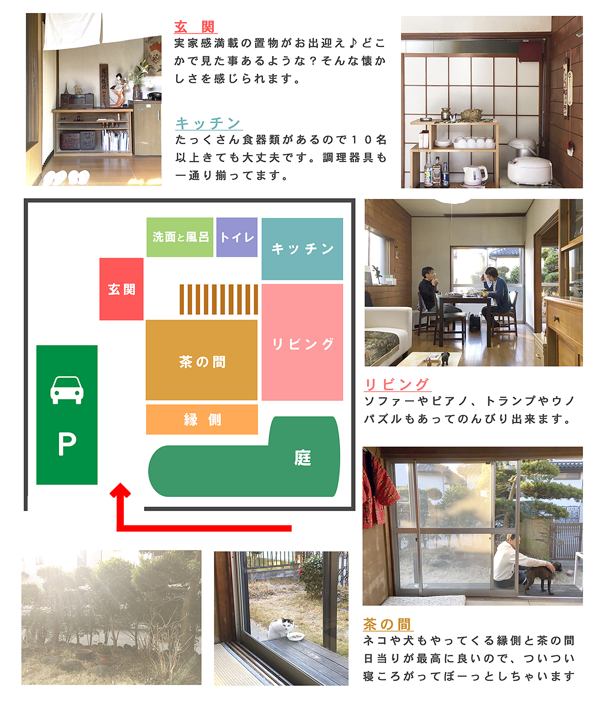 牛久つくばにありますカフェのようなアートコミュニティースペース、キンコサンチの観光内観地図